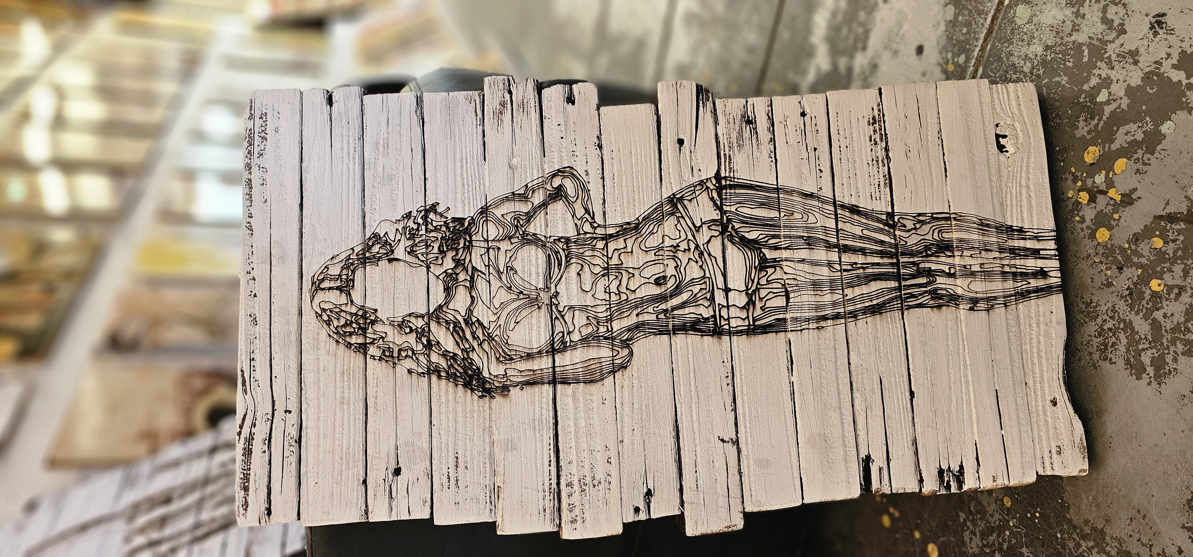 12x22 paneled Line Art Original