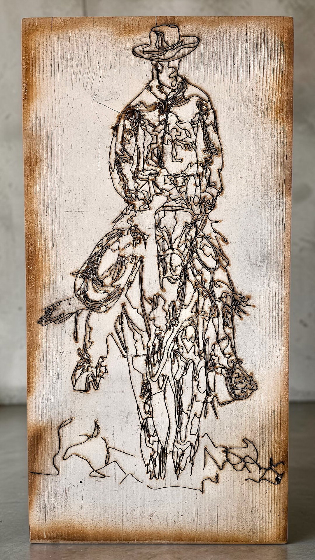 Burned line art. Cowboy 🤠 