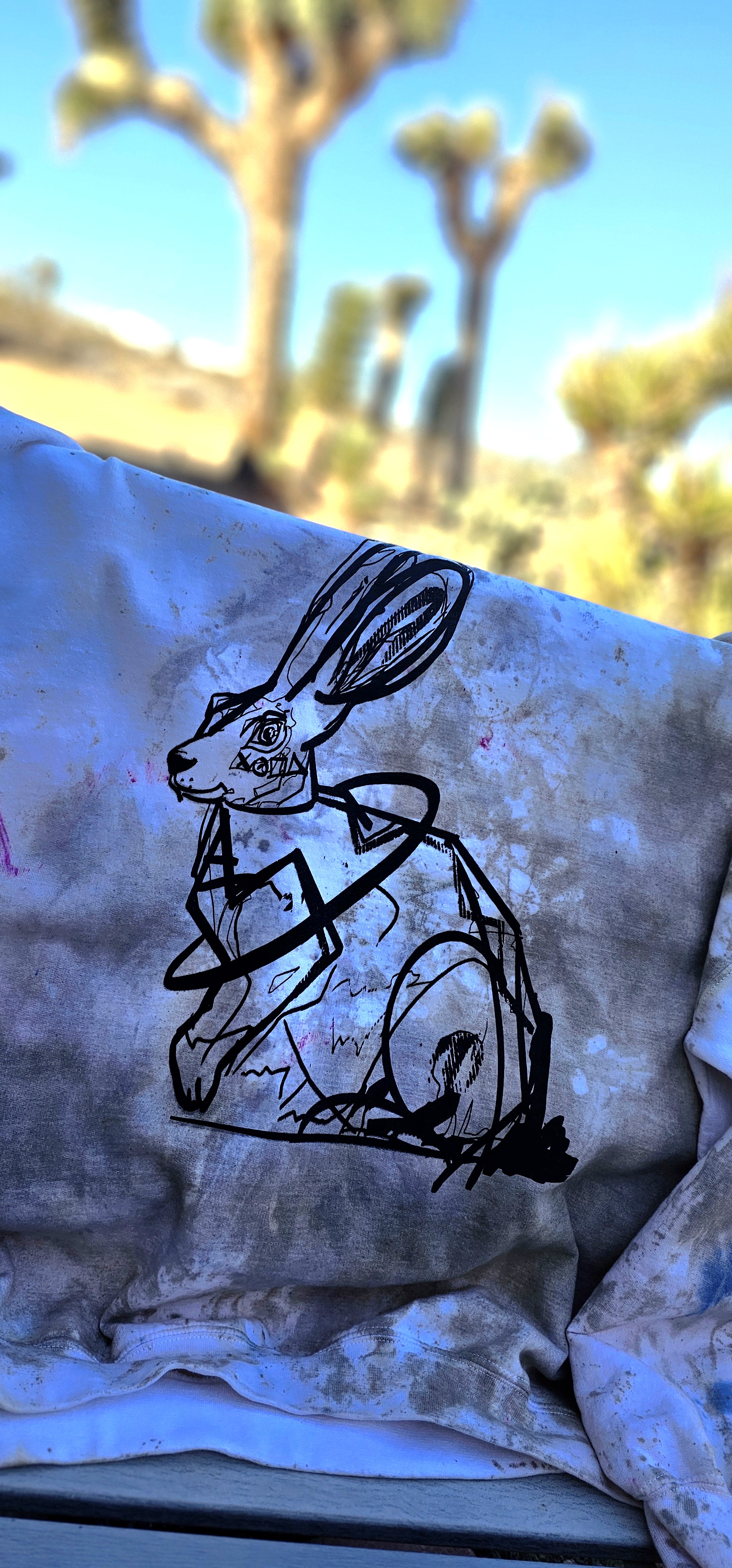 BLACK TAIL JACK RABBIT COZY SWEATSHIRT oversized 2xl