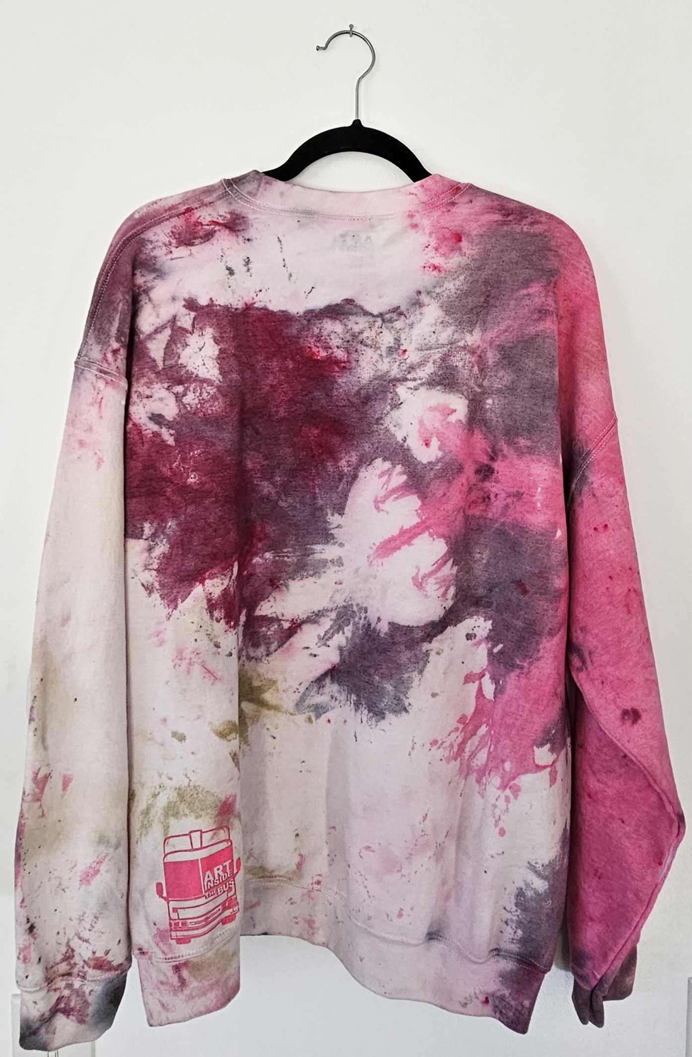 XL Jack Rabbit Pink hand dyed sweatshirt  extra